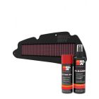K&N Air Filter HA-3521 + Aerosol Recharge Kit