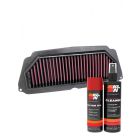 K&N Air Filter HA-6519 + Aerosol Recharge Kit