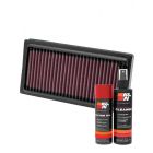 K&N Air Filter HD-1208 + Aerosol Recharge Kit