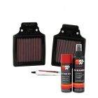K&N Air Filter KA-1299-1 + Aerosol Recharge Kit