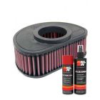 K&N Air Filter KA-1603 + Aerosol Recharge Kit