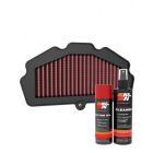 K&N Air Filter KA-6517 + Aerosol Recharge Kit