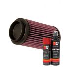 K&N Air Filter PL-1003 + Aerosol Recharge Kit