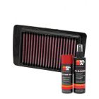 K&N Air Filter PL-1608 + Aerosol Recharge Kit