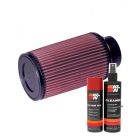 K&N Air Filter RE-0910 + Aerosol Recharge Kit