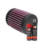 K&N Air Filter RU-0200 + Aerosol Recharge Kit