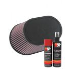 K&N Air Filter RU-1001 + Aerosol Recharge Kit