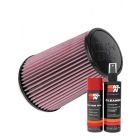 K&N Air Filter RU-1008 + Aerosol Recharge Kit