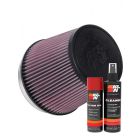 K&N Air Filter RU-1014 + Aerosol Recharge Kit