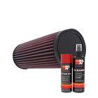 K&N Air Filter RU-1260 + Aerosol Recharge Kit