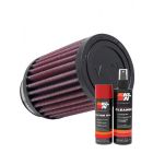 K&N Air Filter RU-1280 + Aerosol Recharge Kit