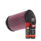 K&N Air Filter RU-1620 + Aerosol Recharge Kit
