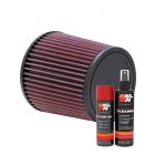 K&N Air Filter RU-3480 + Aerosol Recharge Kit