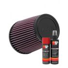 K&N Air Filter RU-3550 + Aerosol Recharge Kit