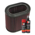 K&N Air Filter TB-2204 + Aerosol Recharge Kit