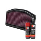 K&N Air Filter YA-1009 + Aerosol Recharge Kit