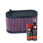 K&N Air Filter YA-1285 + Aerosol Recharge Kit