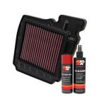 K&N Air Filter YA-1611 + Aerosol Recharge Kit