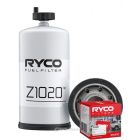 Ryco Fuel Water Separator Filter Z1020 + Service Stickers