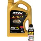 Nulon Apex+ 10W-40 Long Life Engine Oil 5L + Performance Engine Treatment 500ml