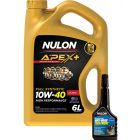 Nulon Apex+ 10W-40 Long Life Engine Oil 6L + Anti-Wear Treatment 300ml