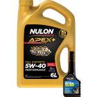 Nulon Apex+ 5W-40 Performance Engine Oil 6L + Anti-Wear Treatment 300ml