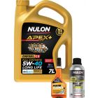Nulon Apex+ 5W-40 Engine Oil 7L + Diesel Engine Treatment & Injector Cleaner