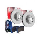 Protex Ultra Rear Disc Brake Rotors + Blue Brake Pads