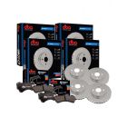DBA Front & Rear Disc Rotors + Street Series Brake Pads