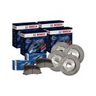 Bosch Front & Rear Disc Brake Rotors + Brake Pads