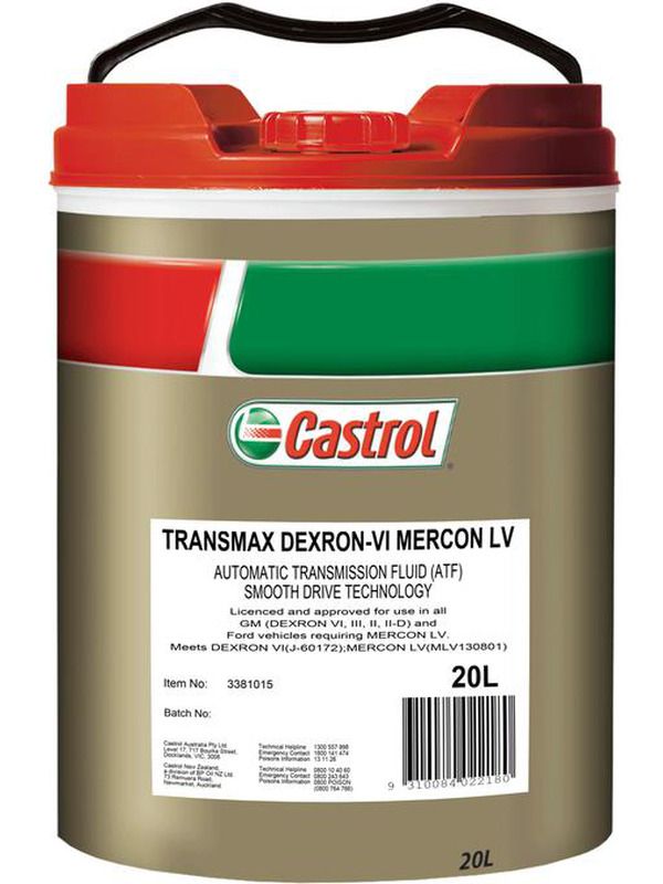 Buy CASTROL Transmax DEXRON VI / MERCON LV ATF Here