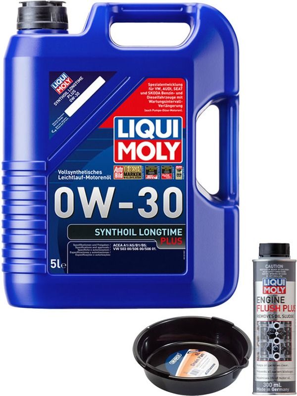 Buy LIQUI MOLY Synthoil Longtime Plus 0W-30 5L Silver Service Kit + 6L Drip  Tray RLK-MIX-92 Online