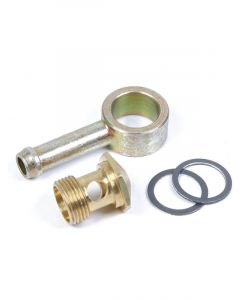 Holley Fuel Bowl Male 9/16-24" to 5/16" Hose Barb/Demon Steel/Brass Raw
