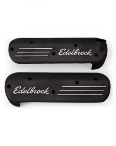 Edelbrock Ignition Coil Covers Black Logo Chevy 4.8L 5.3L 6.0L Pair