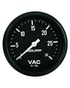 Auto Meter Gauge Autogage Vacuum 30" HG 2 5/8" Analog Mechanical