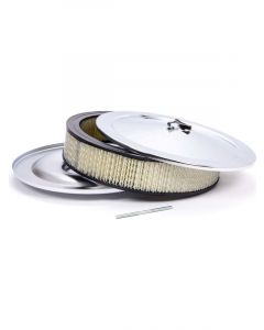 RPC 14" X 3" Muscle, Car Style Air Cleaner With, Flat Base & Paper Elem…