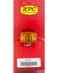 RPC Chrome Small Turn Signal, Light With Amber Lens, Single Filament …