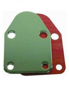 RPC Chrome Steel Block Off, Plate With Gasket Suit S/B, Chev 282 - 400
