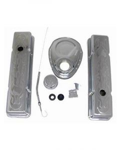 RPC Engine Dress Up Kit, (Flamed) With Short Valve, Covers, Suit S/B Ch…