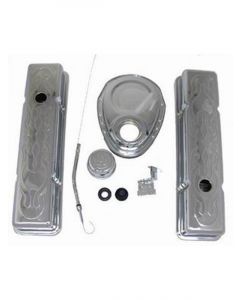 RPC Engine Dress Up Kit, (Flamed) With Tall Valve, Covers, Suit S/B Chev