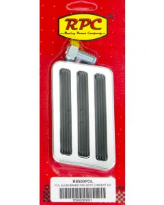 RPC Polished Alloy Brake, Pedal With Rubber Inserts, Rectangular Des…