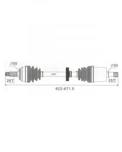 Protex CV Driveshaft
