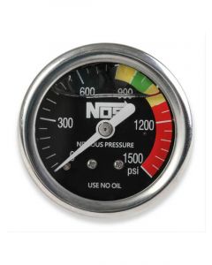 Nitrous Oxide Systems NOS Gauge; N2O Black,1-1/2,SS, Liquid Filled