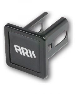 ARK Hitch Receiver Cover Chrome Ark Logo - Spring Clip Secures Cover