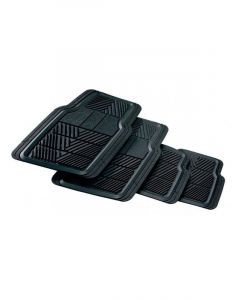 Carfit Rubber Car Mat Traction Black 4pcs Front & Rear Set