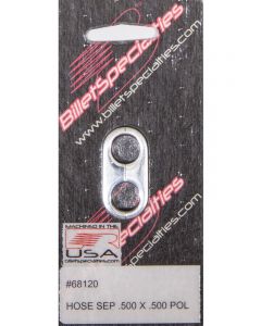 Billet Specialties Hose Seperators, .500 X .500 Billet Suit -4 Braided