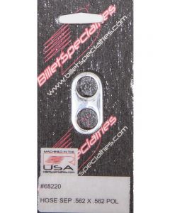 Billet Specialties Hose Seperators, .562 X .562 Billet Suit -6 Braided