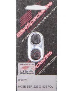 Billet Specialties Hose Seperators, .625 X .625 Billet Suit -8 Braided