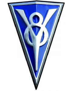 Bob Drake 1934 Grille Emblem V8 Chrome Suit 34Pass Ea