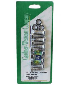 Gardener-Westcott Chev Intake Manifold Hex Bolt Polished Stainle